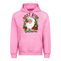 Fuchsia Pink Don't stop believin' Urban Hoodie - NancyCooperArtShop
