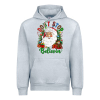 Heather Grey Don't stop believin' Urban Hoodie - NancyCooperArtShop