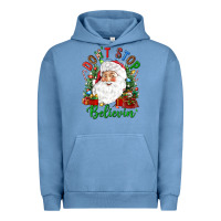 Pigment Pebble Blue Don't stop believin' Urban Hoodie - NancyCooperArtShop