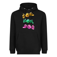 Black colorful candies Heavyweight Hoodie - AdoDesignShop