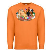 Carrot easter coop animals farm chicken chiks rooster flowers butterfly Premium Sweatshirt - Artiststas