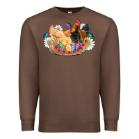 Chestnut easter coop animals farm chicken chiks rooster flowers butterfly Premium Sweatshirt - Artiststas