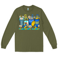 Army Green down syndrome coffee cups Long Sleeve Tee - Zillion Design Studio