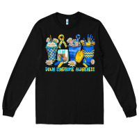 Black down syndrome coffee cups Long Sleeve Tee - Zillion Design Studio