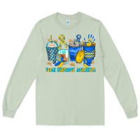 Matcha down syndrome coffee cups Long Sleeve Tee - Zillion Design Studio