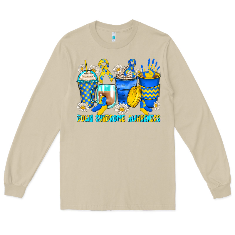 Down Syndrome Coffee Cups Long Sleeve Tee by Zillion Design Studio | Teevron