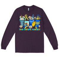 Plum down syndrome coffee cups Long Sleeve Tee - Zillion Design Studio
