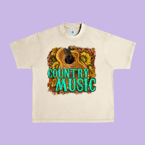 Country Music Western Urban Heavy Tee Designed By Texasbilliewilder