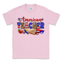Bubblegum Pink American teacher Classic Tee - Zillion Design Studio