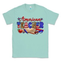 Seafoam American teacher Classic Tee - Zillion Design Studio