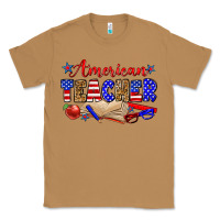Toasted Coconut American teacher Classic Tee - Zillion Design Studio