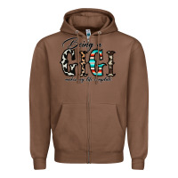 Chestnut being a gigi makes my life complate Zipper Hoodie - CowhideDigitalArt