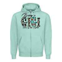 Seafoam being a gigi makes my life complate Zipper Hoodie - CowhideDigitalArt