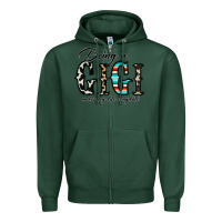 Sports Green being a gigi makes my life complate Zipper Hoodie - CowhideDigitalArt
