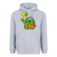 Heather Grey St Patrick's Day Gnomes Heavyweight Hoodie - Jasminsmagicworld