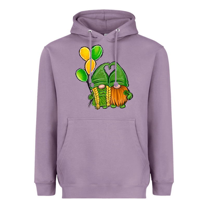 St Patrick's Day Gnomes Heavyweight Hoodie by Jasminsmagicworld | Teevron