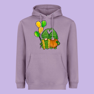 St Patrick's Day Gnomes Heavyweight Hoodie Designed By Jasminsmagicworld