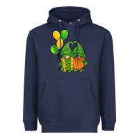 Navy St Patrick's Day Gnomes Heavyweight Hoodie - Jasminsmagicworld