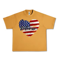 Peanut Butter veteran heart american flag Urban Heavy Tee - BarkalooDesign