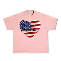 Salmon veteran heart american flag Urban Heavy Tee - BarkalooDesign