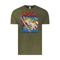 Vintage Olive reel cool dad Vintage Tee - MaliasSmallBusiness