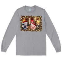 Heather Grey christmas farm animals Long Sleeve Tee - RanaPortraitStore