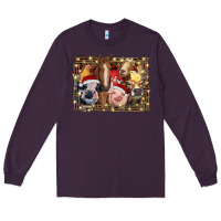 Plum christmas farm animals Long Sleeve Tee - RanaPortraitStore