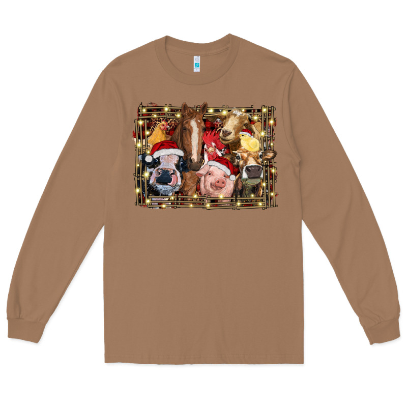 Christmas Farm Animals Long Sleeve Tee by RanaPortraitStore | Teevron