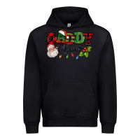 Black Daddy Claus Santa Christmas lights and holly Urban Hoodie - NancyCooperArtShop