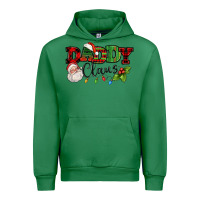 Emerald Daddy Claus Santa Christmas lights and holly Urban Hoodie - NancyCooperArtShop