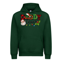Forest Green Daddy Claus Santa Christmas lights and holly Urban Hoodie - NancyCooperArtShop