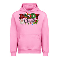 Fuchsia Pink Daddy Claus Santa Christmas lights and holly Urban Hoodie - NancyCooperArtShop