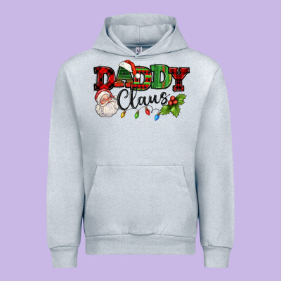 Daddy Claus Santa Christmas Lights And Holly Urban Hoodie Designed By Nancycooperartshop