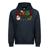 Navy Daddy Claus Santa Christmas lights and holly Urban Hoodie - NancyCooperArtShop
