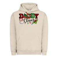Pigment French Oak Daddy Claus Santa Christmas lights and holly Urban Hoodie - NancyCooperArtShop