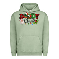Pigment Oil Green Daddy Claus Santa Christmas lights and holly Urban Hoodie - NancyCooperArtShop
