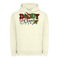 Pigment Pistachio Daddy Claus Santa Christmas lights and holly Urban Hoodie - NancyCooperArtShop