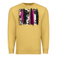 Antique Gold cow , yellow and pink glitter brushstrokes Premium Sweatshirt - AdoDesignShop
