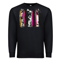 Black cow , yellow and pink glitter brushstrokes Premium Sweatshirt - AdoDesignShop