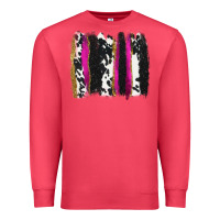 Cardinal cow , yellow and pink glitter brushstrokes Premium Sweatshirt - AdoDesignShop