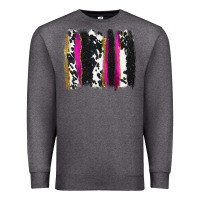 Charcoal Heather cow , yellow and pink glitter brushstrokes Premium Sweatshirt - AdoDesignShop
