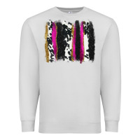 Dove Grey cow , yellow and pink glitter brushstrokes Premium Sweatshirt - AdoDesignShop