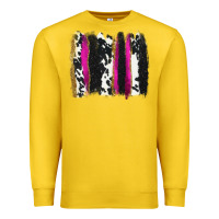 Lemon cow , yellow and pink glitter brushstrokes Premium Sweatshirt - AdoDesignShop