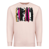 Pale Pink cow , yellow and pink glitter brushstrokes Premium Sweatshirt - AdoDesignShop