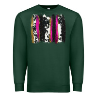 Sports Green cow , yellow and pink glitter brushstrokes Premium Sweatshirt - AdoDesignShop