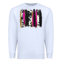 White cow , yellow and pink glitter brushstrokes Premium Sweatshirt - AdoDesignShop