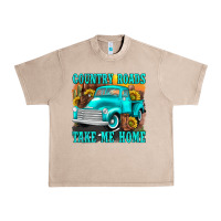 French Oak country roads take me home western Urban Heavy Tee - texasbilliewilder