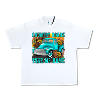 White country roads take me home western Urban Heavy Tee - texasbilliewilder