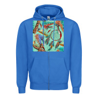 True Royal pipe tomahawk dreamcatcher headdress seamless patt Zipper Hoodie - FaDigitalArtStudio