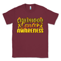 Burgundy Childhood Cancer Awareness Classic Tee - texasbilliewilder